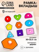 Рамка - вкладыш «Цвета и формы», 9 деталей