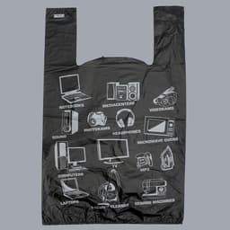 Пакет «Электроника», полиэтиленовый, майка, чёрная 40×63 см, 20 мкм