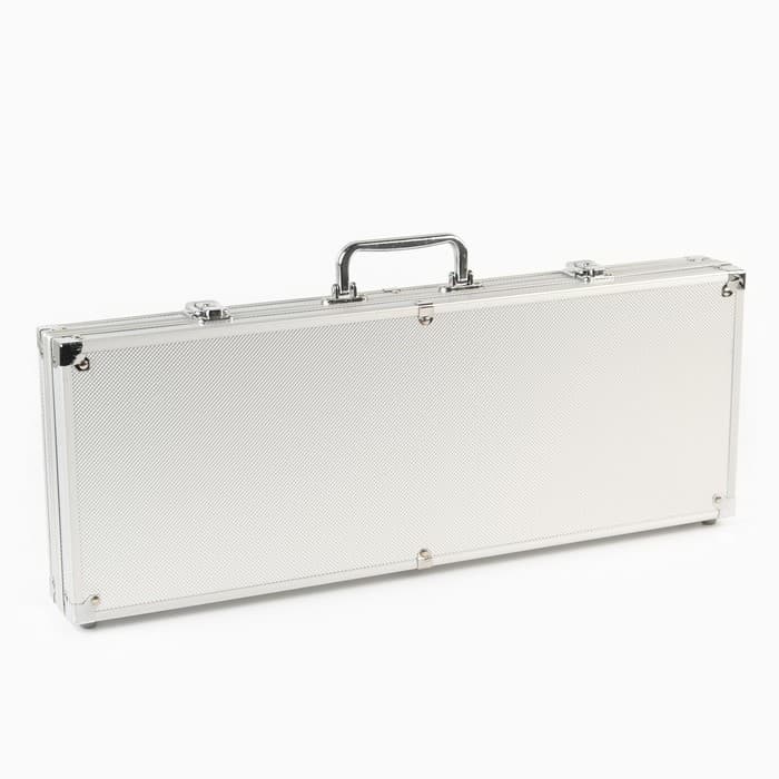 Покер в металлическом кейсе (2 колоды, фишки 500 шт. с/номиналом, 5 кубиков), 20.5×56 см