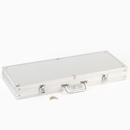 Покер в металлическом кейсе (2 колоды, фишки 500 шт. с/номиналом, 5 кубиков), 20.5×56 см