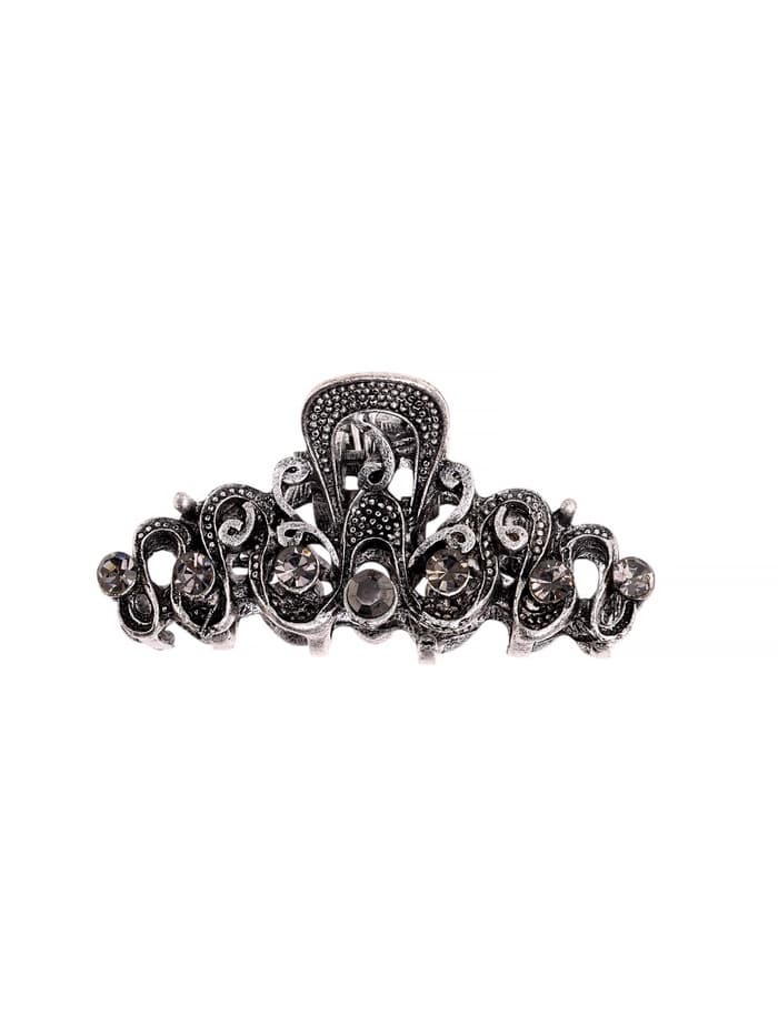 Крабик для волос «Ночной бриз», узоры, 4.5 см, серебристый