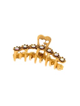 Крабик для волос «Каспиан», цветочки, 5 см, золотистый