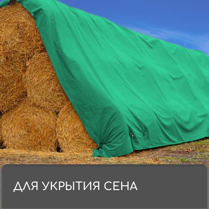 Тент защитный, 6×3 м, плотность 120 г/м², УФ, люверсы шаг 1 м, зелёный/серебристый
