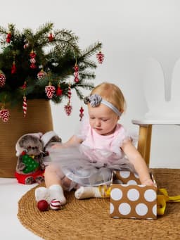 Набор для фотосессии (юбка, повязка) «Крошка Я. Цветочек», 3-18 мес, серый