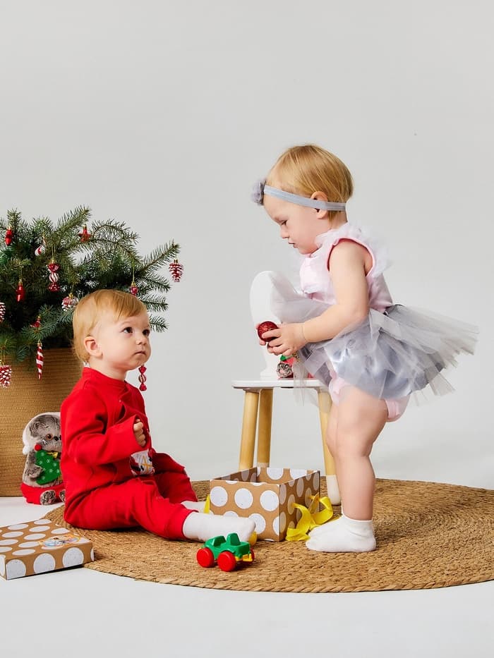 Набор для фотосессии (юбка, повязка) «Крошка Я. Цветочек», 3-18 мес, серый