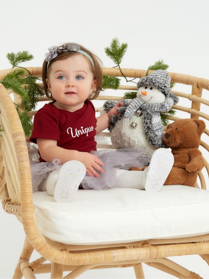 Набор для фотосессии (юбка, повязка) «Крошка Я. Цветочек», 3-18 мес, серый