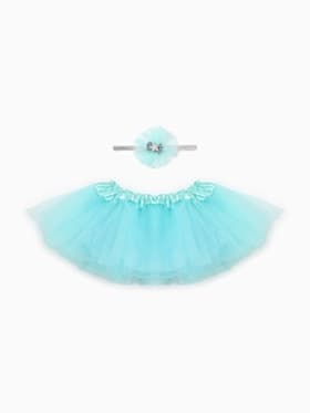Набор для девочки, (юбка, повязка) «Крошка Я. Звездочка», бирюзовый, 3-18 мес