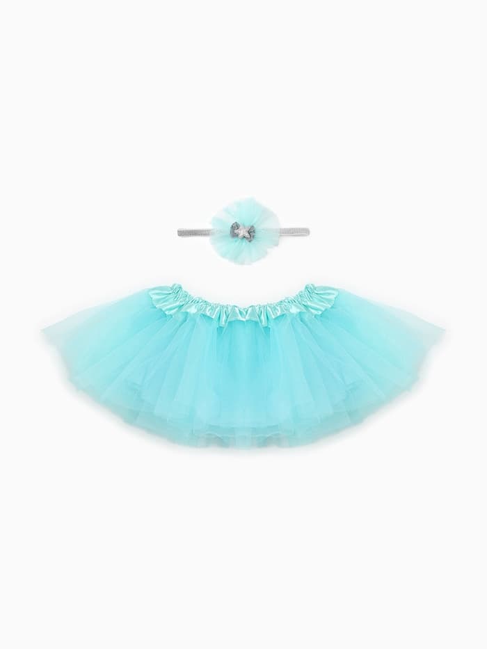 Набор для девочки, (юбка, повязка) «Крошка Я. Звездочка», бирюзовый, 3-18 мес