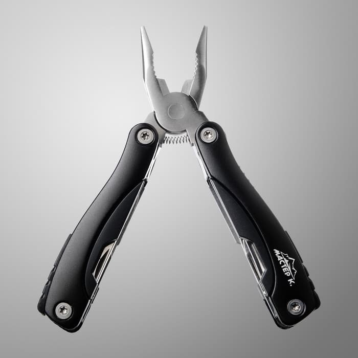 Мультитул 9в1 в чехле, рукоять черная, 9×3.5×2.5 см