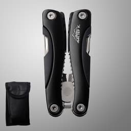 Мультитул 9в1 в чехле, рукоять черная, 9×3.5×2.5 см