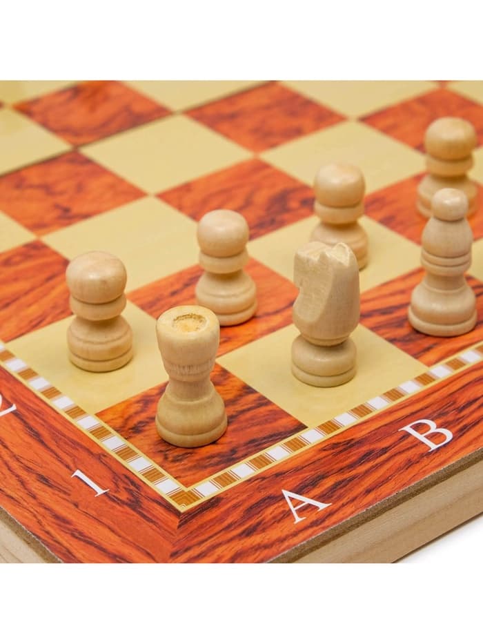 Настольная игра 3 в 1, набор: шахматы, шашки, нарды, 34×34 см