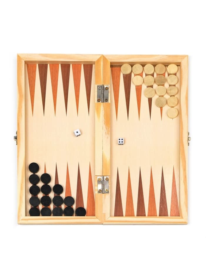 Настольная игра 3 в 1, набор: шахматы, шашки, нарды, 34×34 см