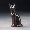 Фигурка фарфоровая «Кошка Тайка», чёрная, 10 см