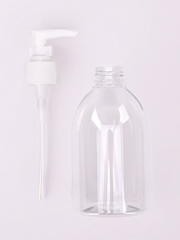 Бутылочка для хранения, с дозатором, 270 мл, белая, прозрачная