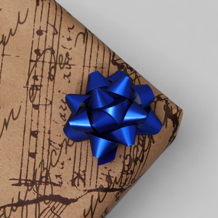 Подарочный Бант - звезда №3.5, металлик, ассорти, для упаковки подарков