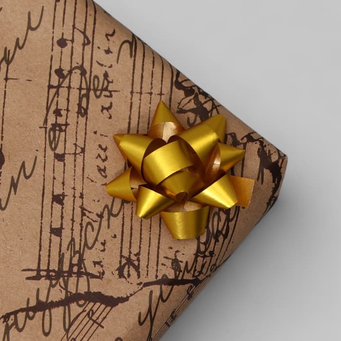 Подарочный Бант - звезда №3.5, металлик, ассорти, для упаковки подарков