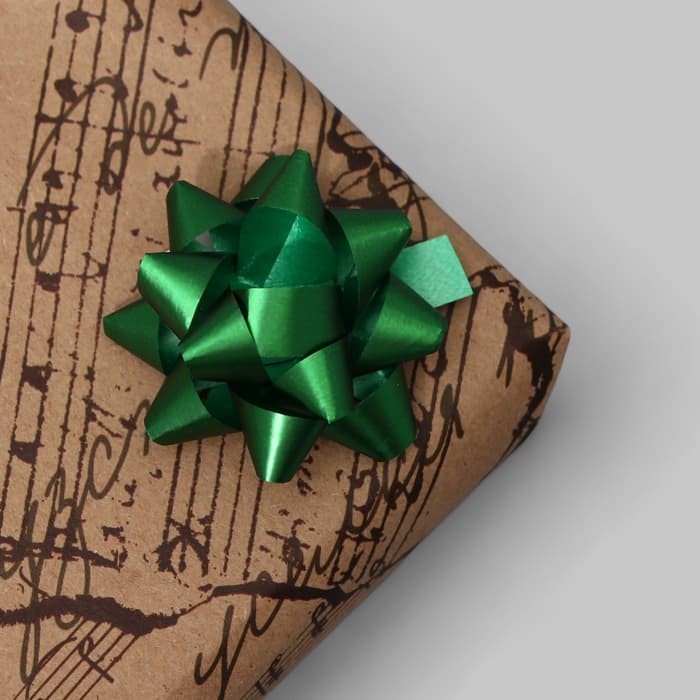 Подарочный Бант - звезда №3.5, металлик, ассорти, для упаковки подарков