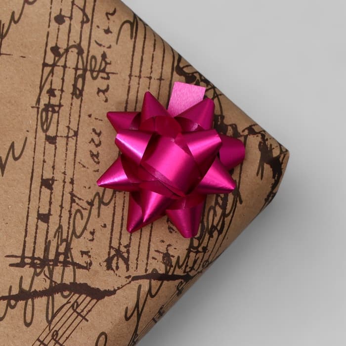 Подарочный Бант - звезда №3.5, металлик, ассорти, для упаковки подарков