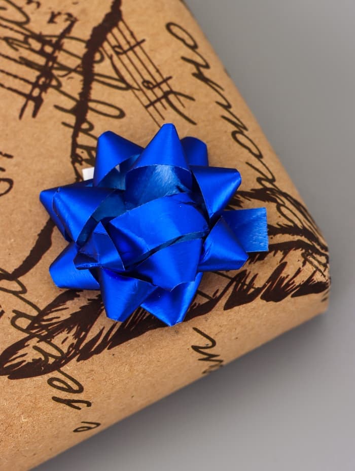 Подарочный Бант - звезда №3.5, простой металлик, для упаковки подарков, МИКС