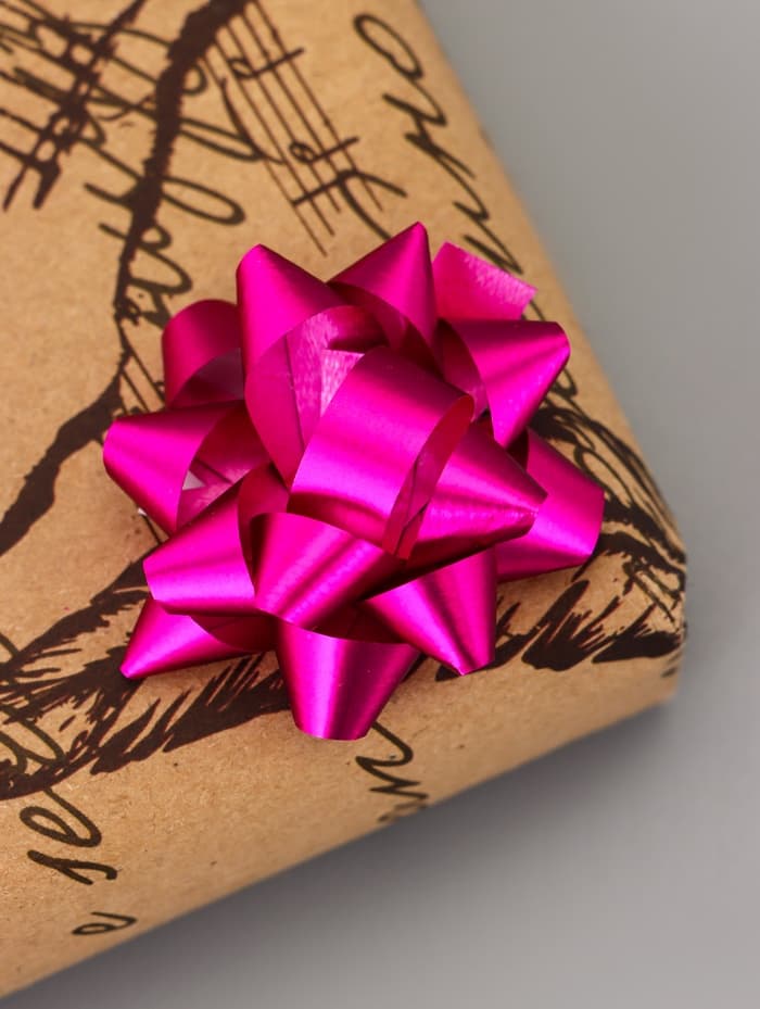 Подарочный Бант - звезда №3.5, простой металлик, для упаковки подарков, МИКС