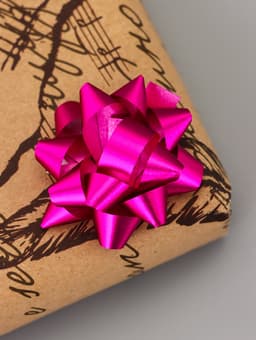 Подарочный Бант - звезда №3.5, простой металлик, для упаковки подарков, МИКС