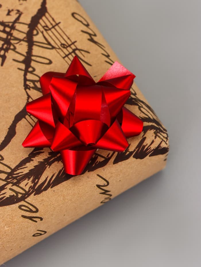 Подарочный Бант - звезда №3.5, простой металлик, для упаковки подарков, МИКС