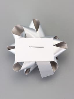 Подарочный Бант - звезда №3.5, простой металлик, для упаковки подарков, МИКС