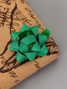 Подарочный Бант - звезда №3.5, с блестками, для упаковки подарков, набор 8 шт., МИКС