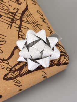 Подарочный Бант - звезда №3.5, с блестками, для упаковки подарков, набор 8 шт., МИКС