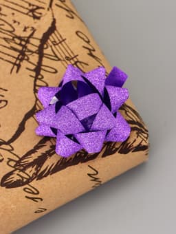 Подарочный Бант - звезда №3.5, с блестками, для упаковки подарков, набор 8 шт., МИКС