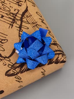 Подарочный Бант - звезда №3.5, с блестками, для упаковки подарков, набор 8 шт., МИКС