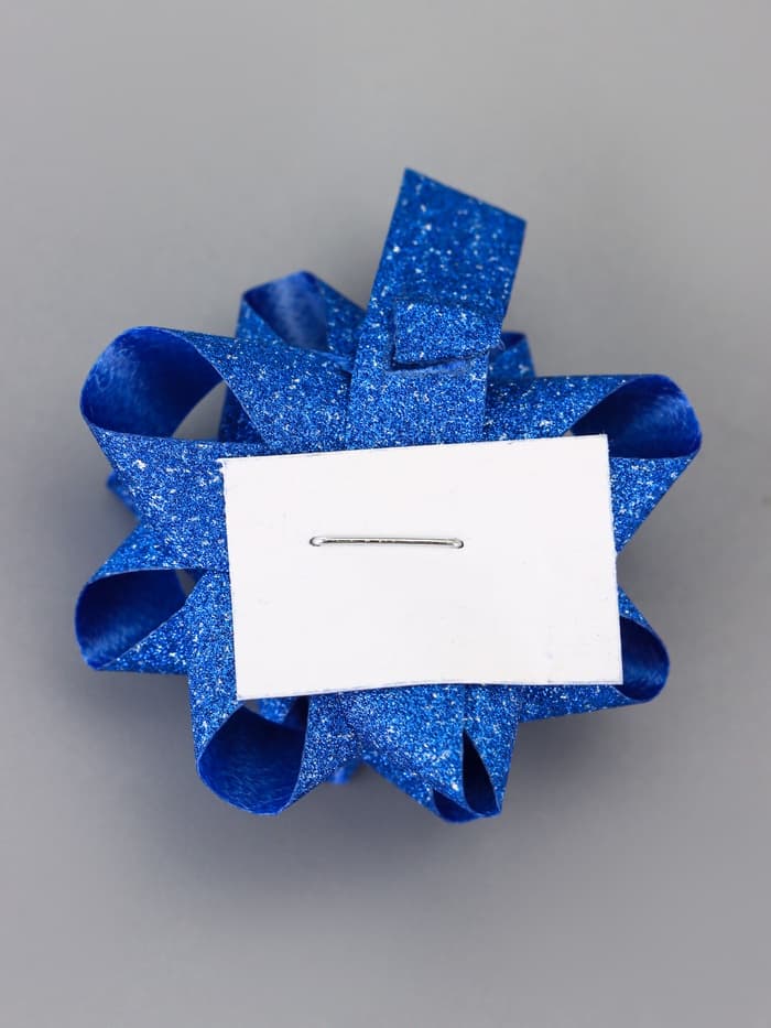 Подарочный Бант - звезда №3.5, с блестками, для упаковки подарков, набор 8 шт., МИКС