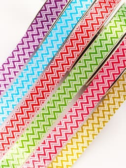 Лента упаковочная для декора и подарков, зигзаг, МИКС, 1.2 см × 5 м±5%