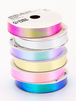 Лента упаковочная для декора и подарков, набор 6 шт., 1.2 см × 5 м