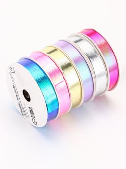 Лента упаковочная для декора и подарков, набор 6 шт., 1.2 см × 5 м