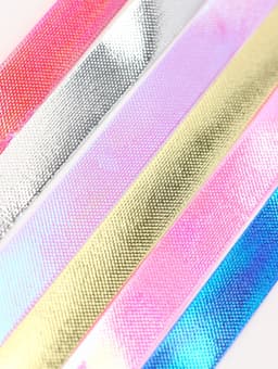 Лента упаковочная для декора и подарков, набор 6 шт., 1.2 см × 5 м