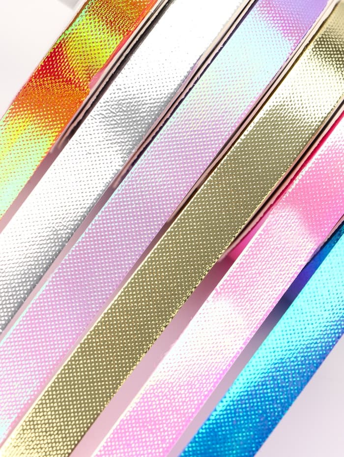 Лента упаковочная для декора и подарков, набор 6 шт., 1.2 см × 5 м