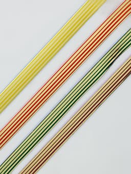 Лента упаковочная для декора и подарков, набор 6 шт., 1.2 см × 5 м