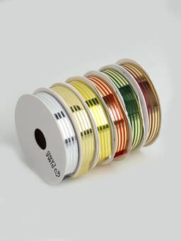 Лента упаковочная для декора и подарков, набор 6 шт., 1.2 см × 5 м