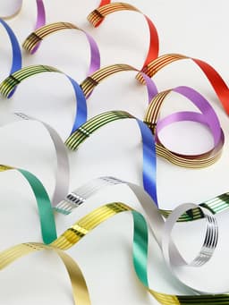 Лента упаковочная для декора и подарков, набор 6 шт., 1.2 см × 5 м