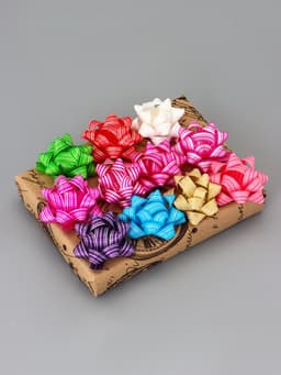 Подарочный Бант - звезда №5, для упаковки подарков, набор 50 шт., МИКС