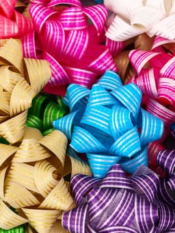 Подарочный Бант - звезда №5, для упаковки подарков, набор 50 шт., МИКС