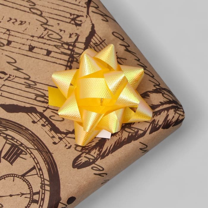 Подарочный Бант - звезда №5, для упаковки подарков, набор 50 шт., МИКС