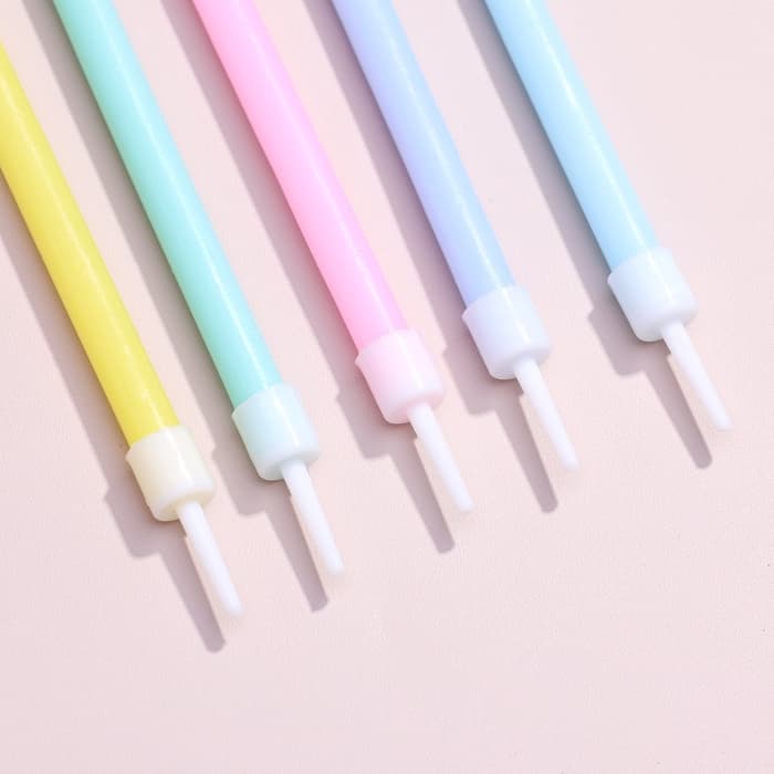 Свечи для торта коктейльные «С днём рождения», 6 шт., 13 см