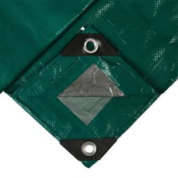 Тент защитный, 5×4 м, плотность 120 г/м², УФ, люверсы шаг 1 м, зелёный/серебристый