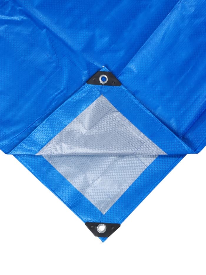 Тент защитный, 6×4 м, плотность 180 г/м², УФ, люверсы шаг 1 м, синий