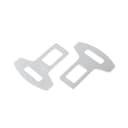 Заглушка ремня металлическая, TORSO, хром, набор 2 шт.