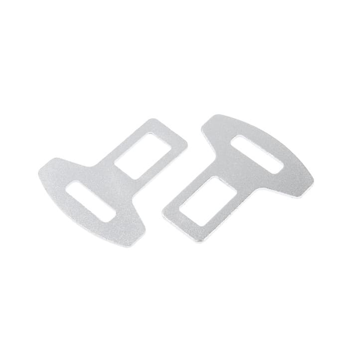 Заглушка ремня металлическая, TORSO, хром, набор 2 шт.