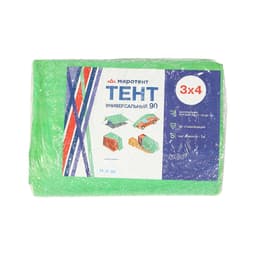 Тент защитный, 4×3 м, плотность 90 г/м², УФ, люверсы шаг 1 м, МИКС