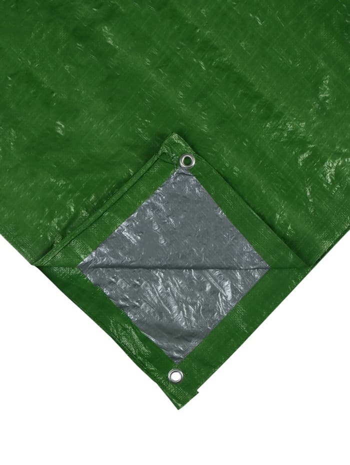 Тент защитный, 5×4 м, плотность 90 г/м², УФ, люверсы шаг 1 м, зелёный